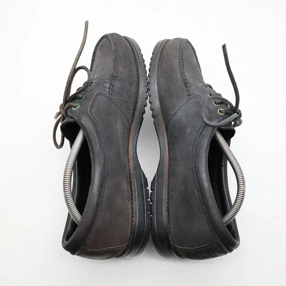 GH Bass Black Nubuck Men's US Size 10.5 M Leather Boat Loafer Shoes